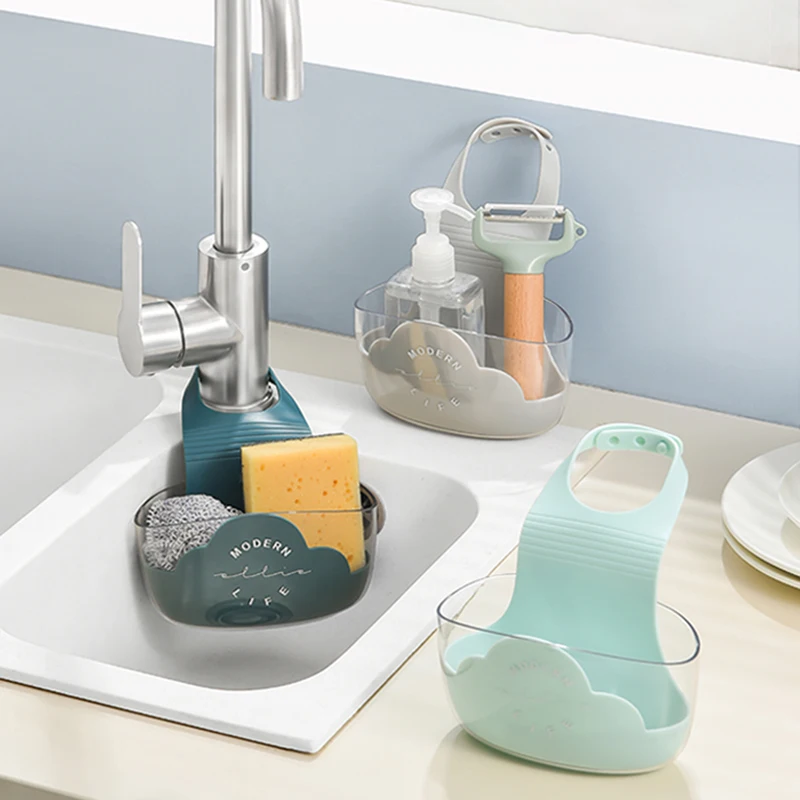 

Gadget Kitchen Sink Basket Caddy Sponge Holder Portable Organizer Bathroom Sinks Faucet Fregaderos De Cocina Home Improvement YQ