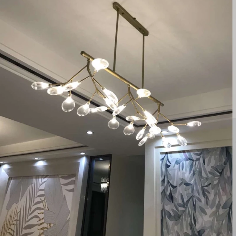 Прямоугольная люстра для ресторана бара кухни островного освещения люстр лампа