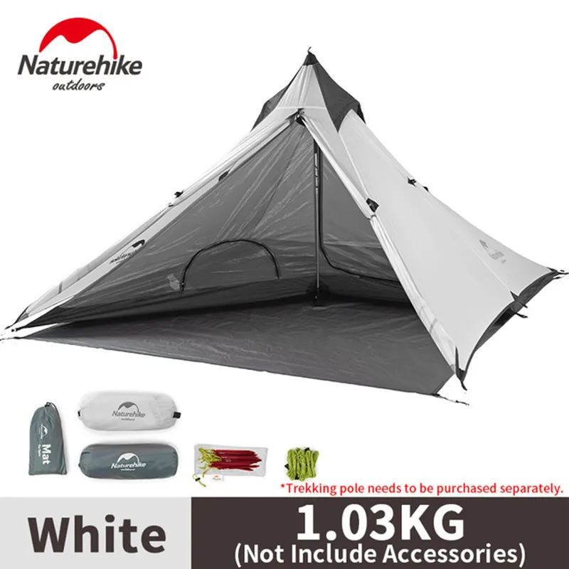 

Naturehike Spire Hiking Camping Tent 1 person Outdoor Ultralight 20D Silicone Nylon Double Layer Hiking Tent NH17T030-L