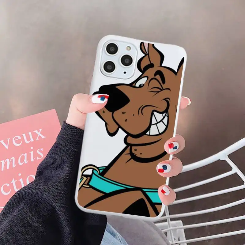 

dog Scooby Doo Cute animal Phone Case Candy Color for iPhone 6 7 8 11 12 s mini pro X XS XR MAX Plus