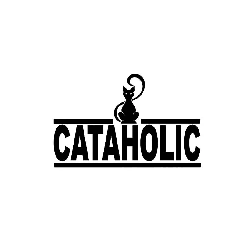 

Personality Car Sticker CATAHOLIC Cat Lover Lady Accessories Laptop Decal KK Vinyl PVC 14cm*9cm