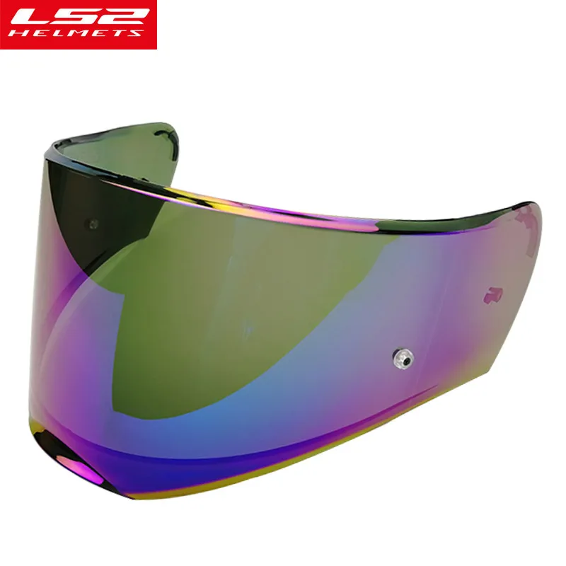 

Ff390 Breaker Full Face Motorcycle Helmet Replacement Lens With Anti-Fog Film Holes Transparent Silver Rainbow Smoke Visor