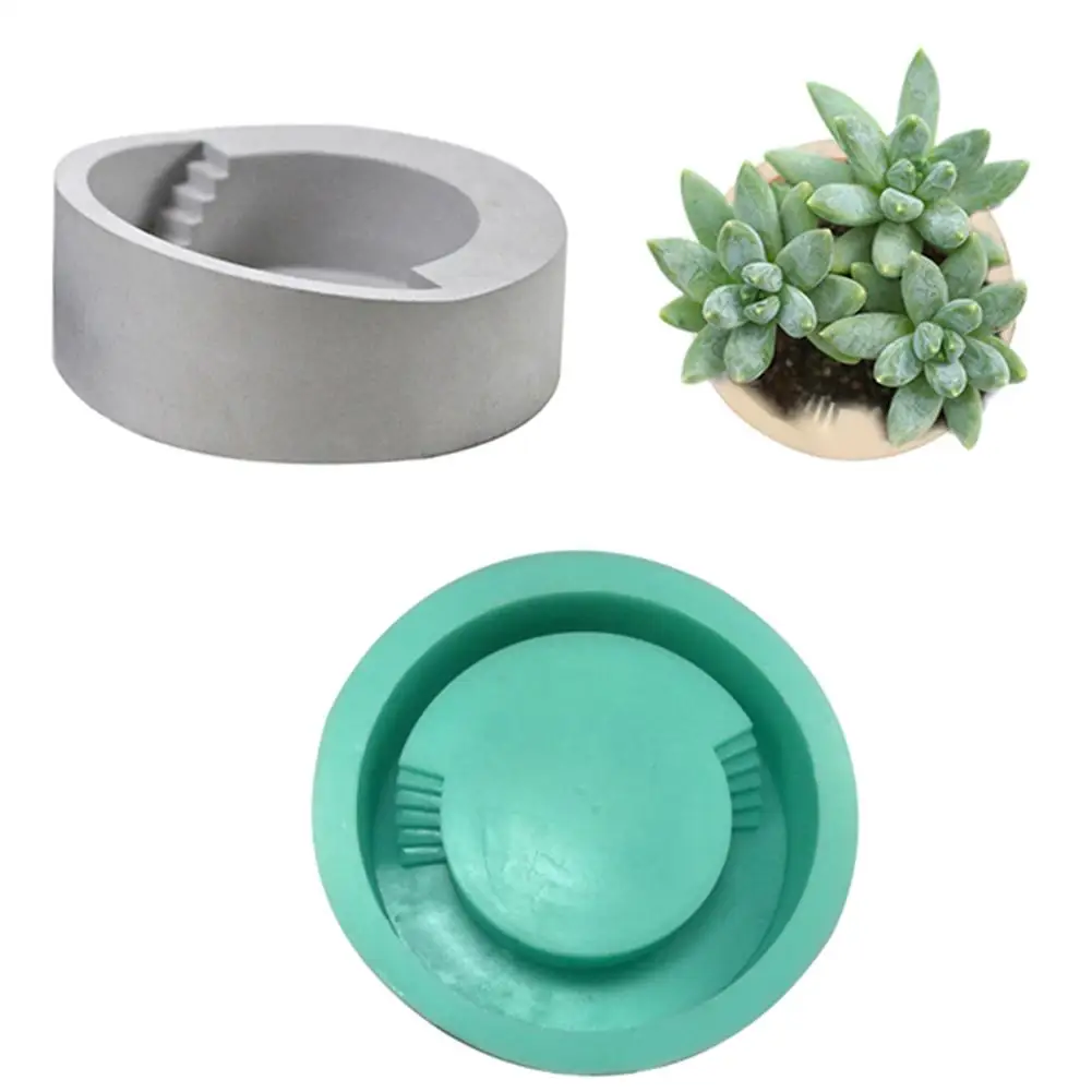 Круглая форма для цементного цветочного горшка домашний декор бетонной посадки