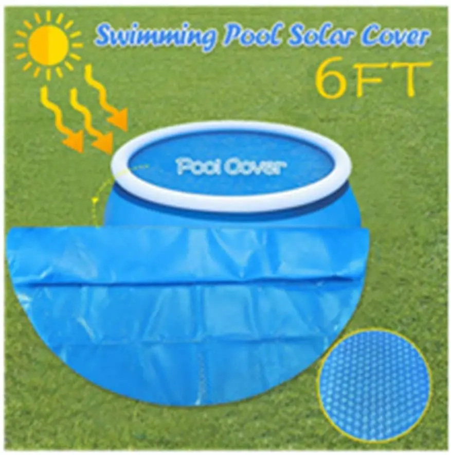 

Swimming Pool Cover Dust Rainproof Pool Cover Blue Round Tarpaulin Durable For Family Garden Pools Swimming Pool Accessories SDF