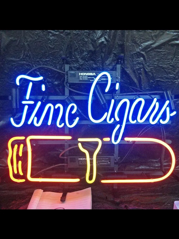 

Neon Sign For Fine Cigars Lamp real glass tubes resterant decorate light Home Display Advertisement Sign Lighting Neon Lamp Bulb