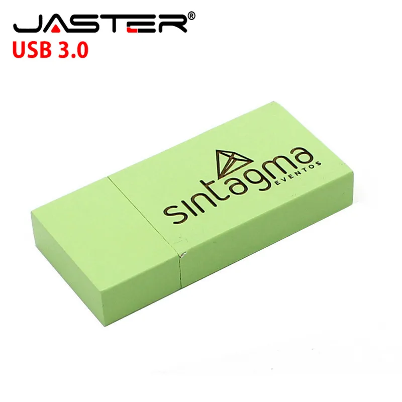 JASTER USB 3 0 хит продаж креативный покраска 10 цветов деревянный квадрат 4 ГБ/8 ГБ/16 ГБ/32