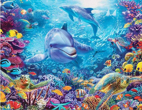 

The undersea world picture DIY colorings pictures by numbers with colors drawing painting by numbers framed Home