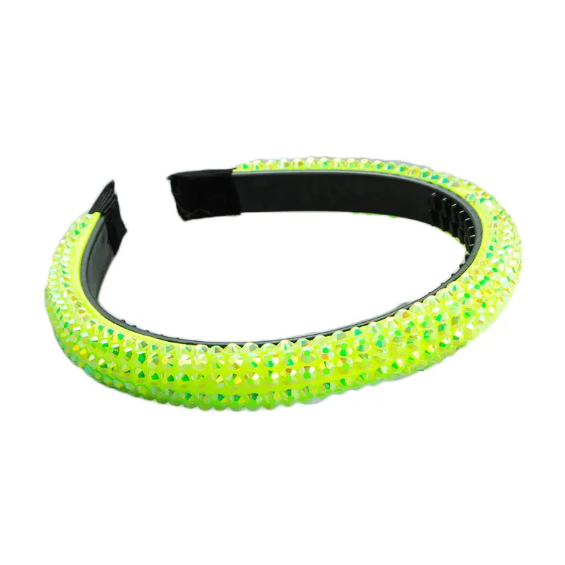 

Full Rhinestones Hair Hoop Non-slip with Teeth Head Hoop Solid Color Baroque Crystal Headband Shiny Luxury Hair Accessories