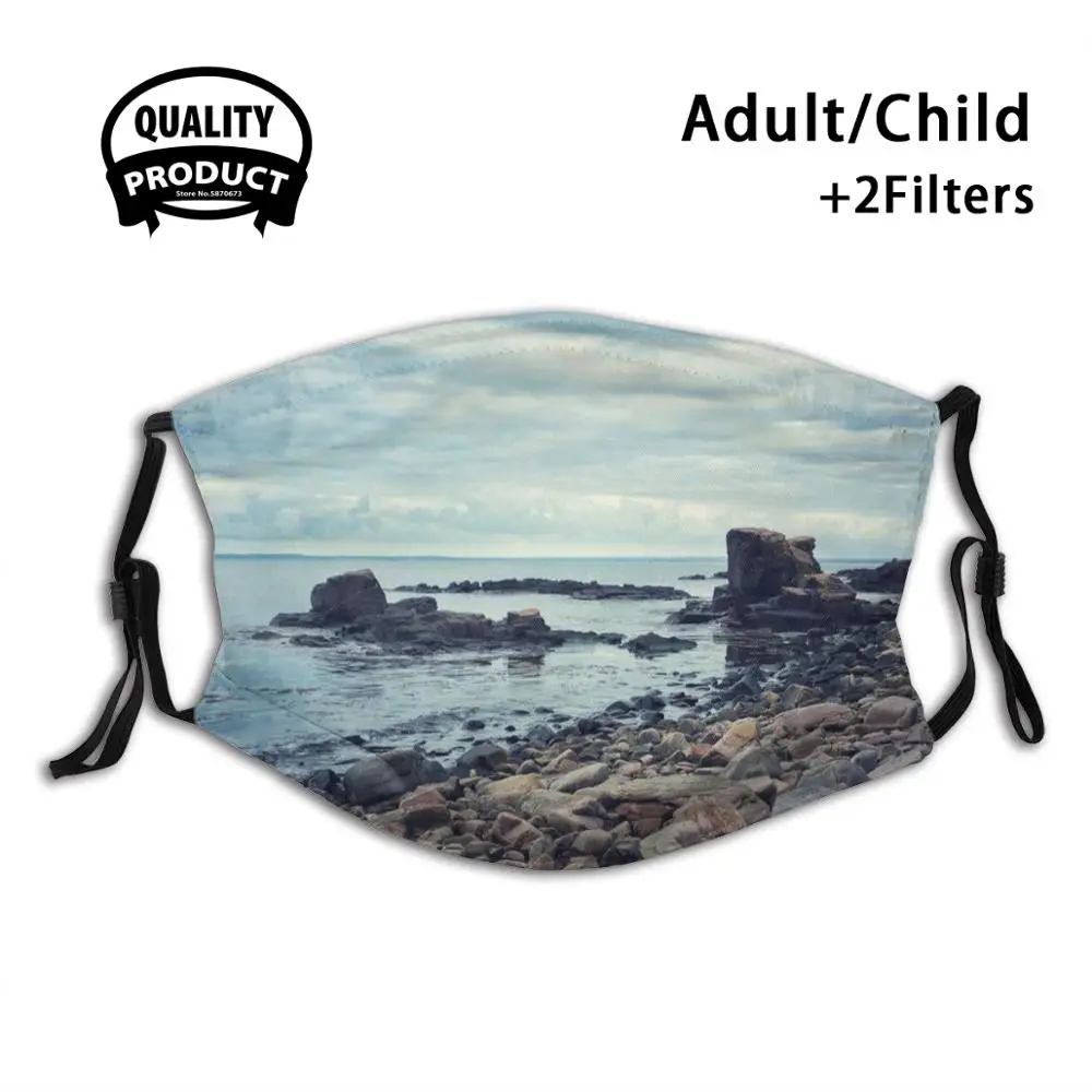 

Спокойный Zen многоразовая маска для рта фильтр прохладный кавайный Забавный пользовательский дизайн маски цвет Природа вода океан камни пл...