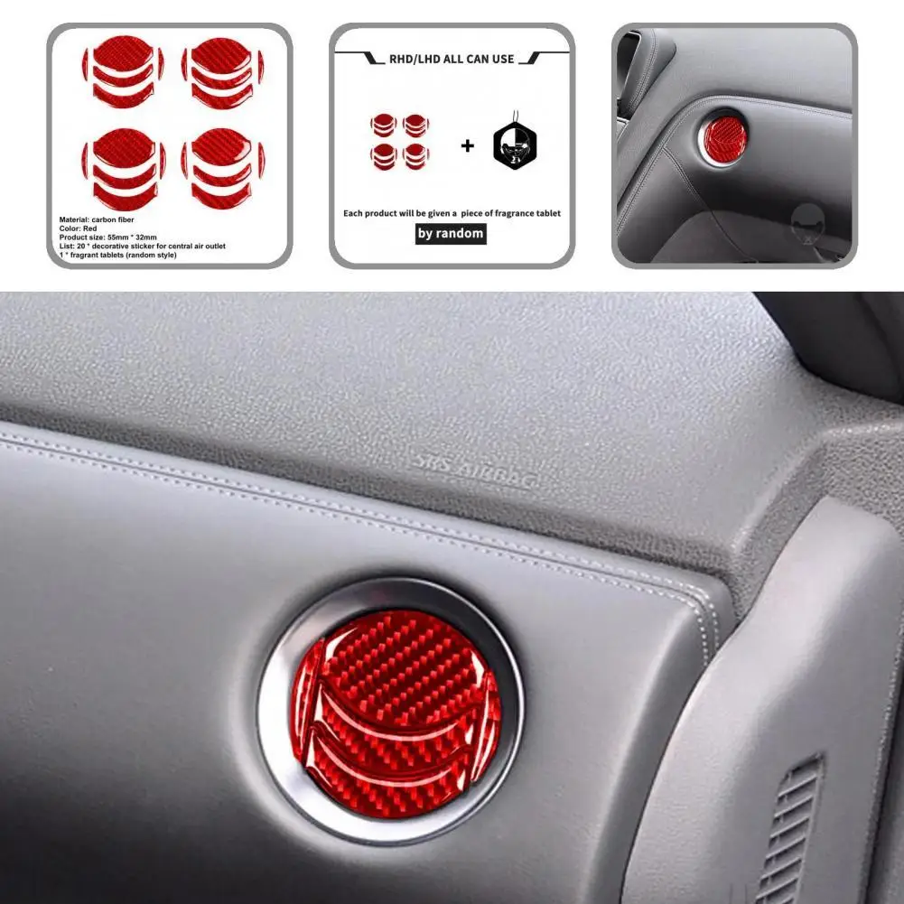 

Anti-scratch Lightweight Round Air Vent Panel Trim Sticker for GTR R35 2008-2016