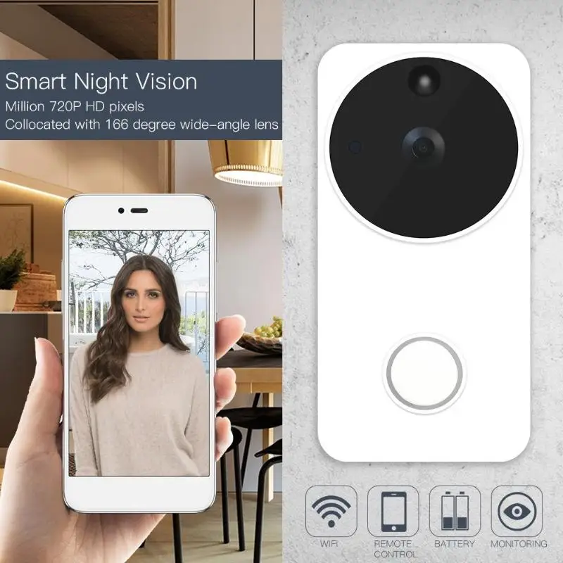 Умный Wi Fi видео телефон двери дверной звонок беспроводной домашней безопасности