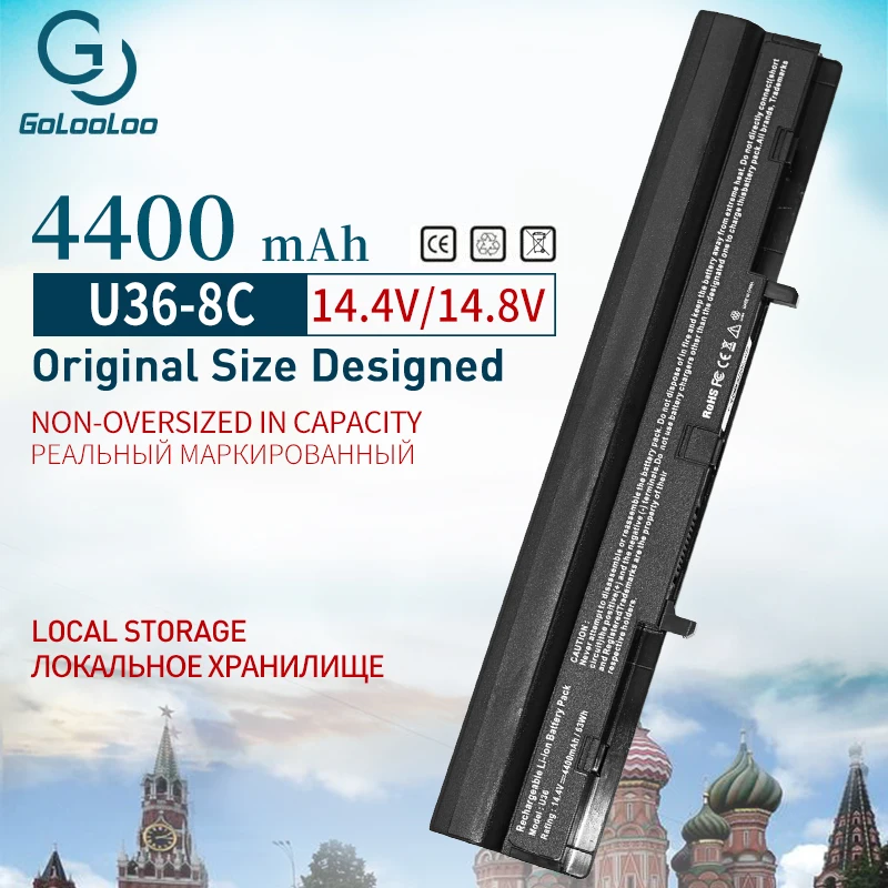 Golooloo 14,4 В 8 ячеек 4400 мАч 14,4 v Аккумулятор для ноутбука ASUS 4INR18/65 4INR18/65-2 A41-U36 A42-U36 U36 U36J U36JC U36S U36SD