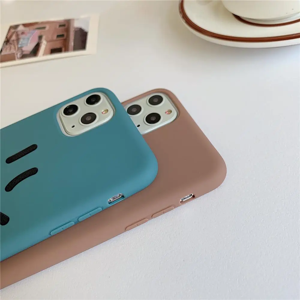 Funny Cartoon Black Line Art Smile Face Phone Case For iPhone XS 11 Pro MAX XR X 6 7 8 6S Plus 10 Soft Silicone Back Cover Coque |
