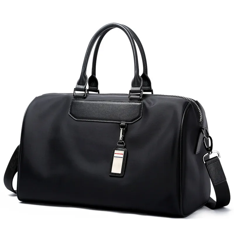 

Черные мужские дорожные сумки для багажа, упаковочные кубики, нейлоновая упаковка, повседневный деловой рюкзак для подростков, двойные вод...