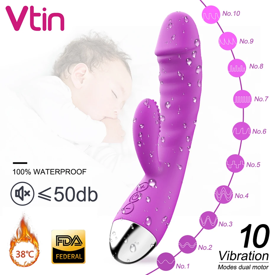 Vtin Секс Продукты 10 Скорость G spot массажер для тела Вибратор USB Перезаряжаемый