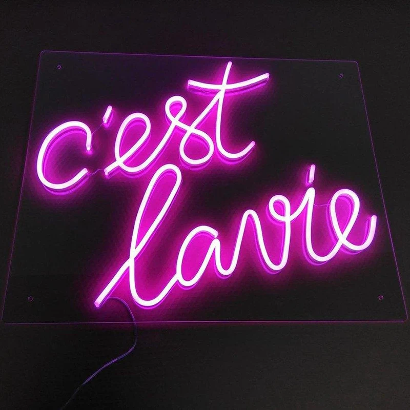 C'est La Vie That's Life LED Neon Art Sign Light Lamp Illuminate Shop Office Living Room Interior Design Custom