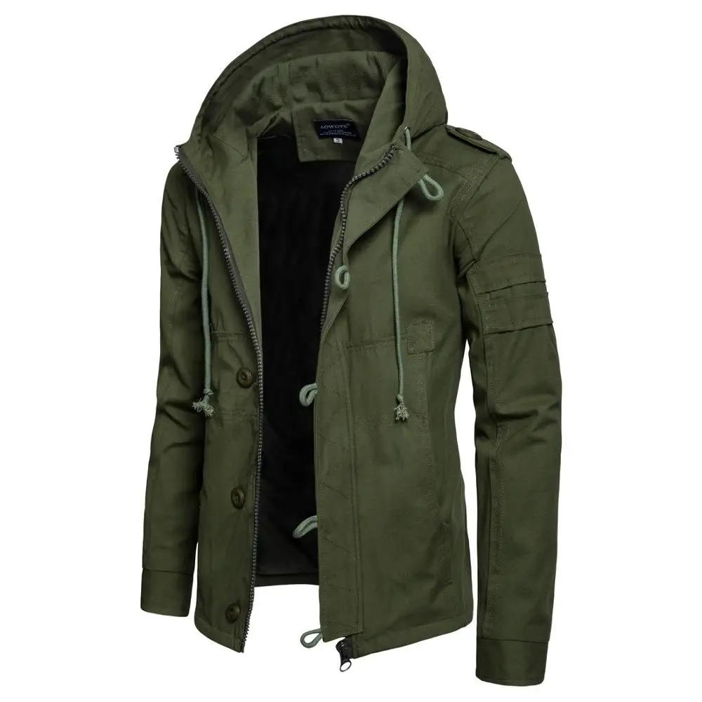 New 2021 Spring Autumn loose Casual City men\'s hooded cotton jacket recommended Zipper cardigan with hat | Мужская одежда