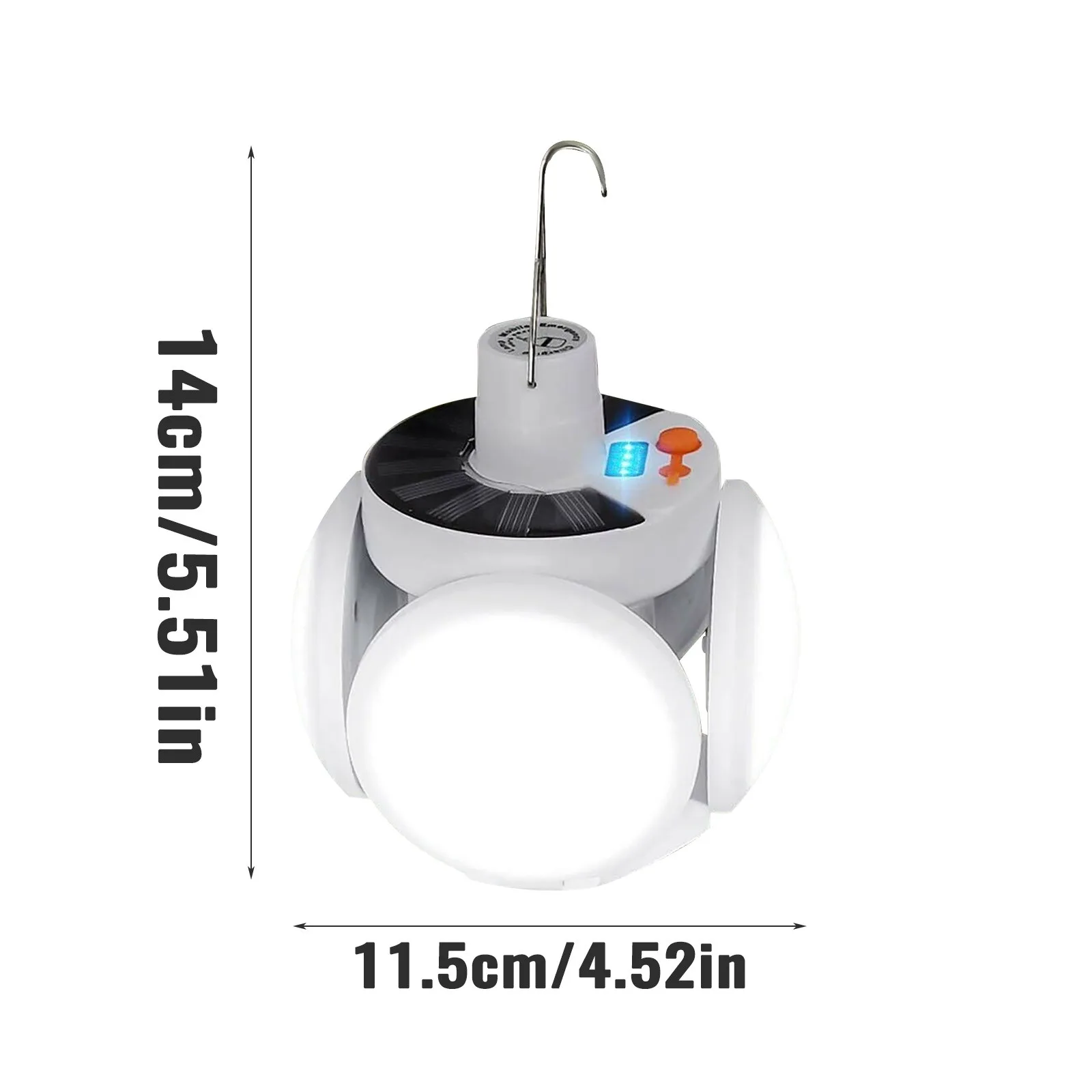 

E27 Christmas LED Solar Light Deformable Garage Outdoor Light Folding Bulb LED Light Football UFO Lamp Power Garden Decor #40