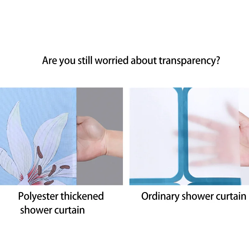 

Digital Coating Shower Curtain Bathroom Double-Sided Printing Shower Curtain Chinese Style Shower Curtain 180X180CM
