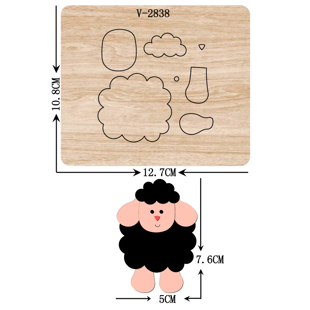 

New sheep wooden dies cutting dies for scrapbooking Multiple sizes V-2838