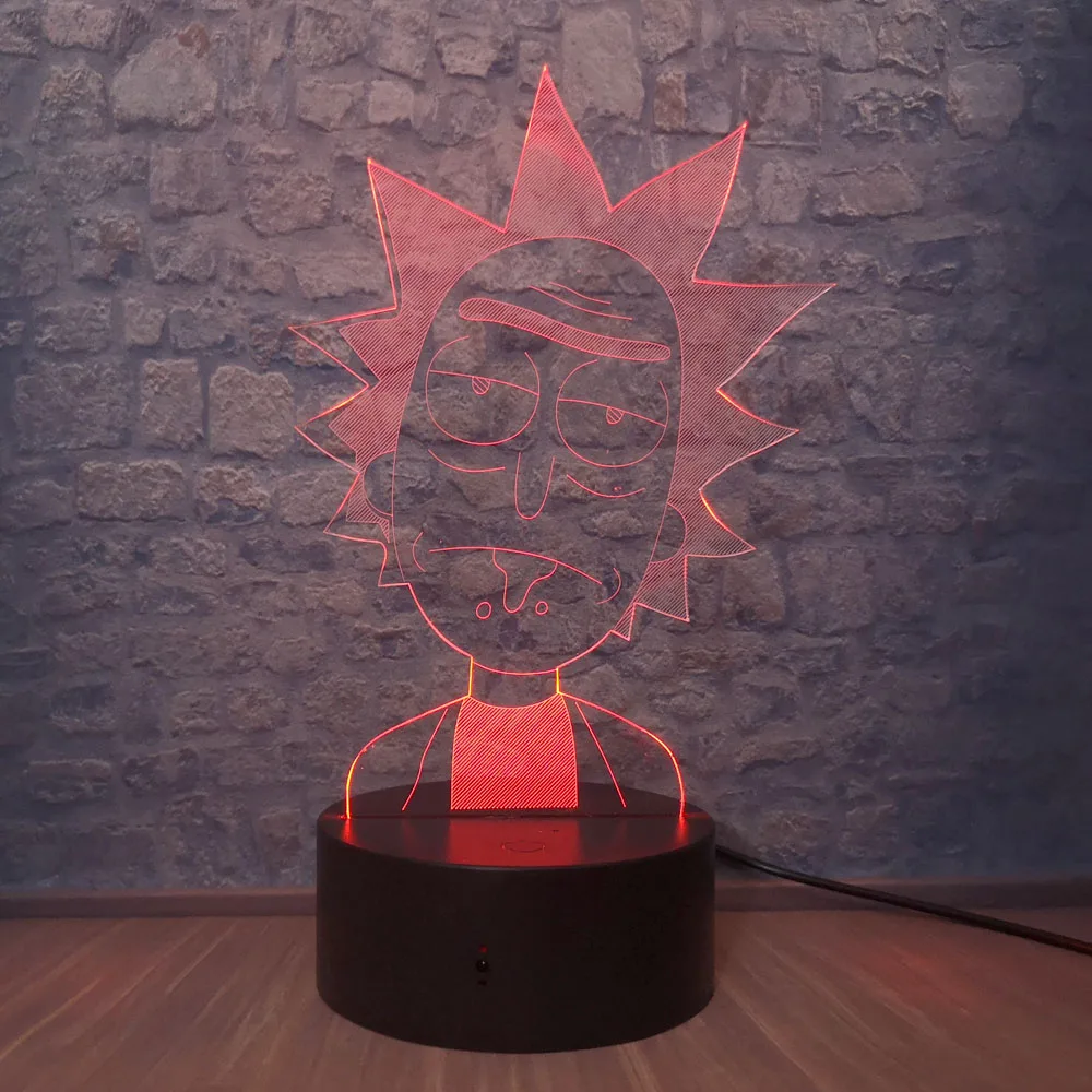 3D светодиодный ночник 7 цветов меняющийся светильник для детской комнаты