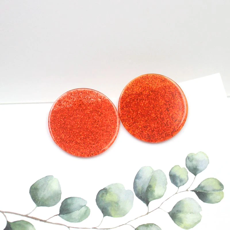 Блестящие геометрические круглые серьги гвоздики для женщин модные ювелирные