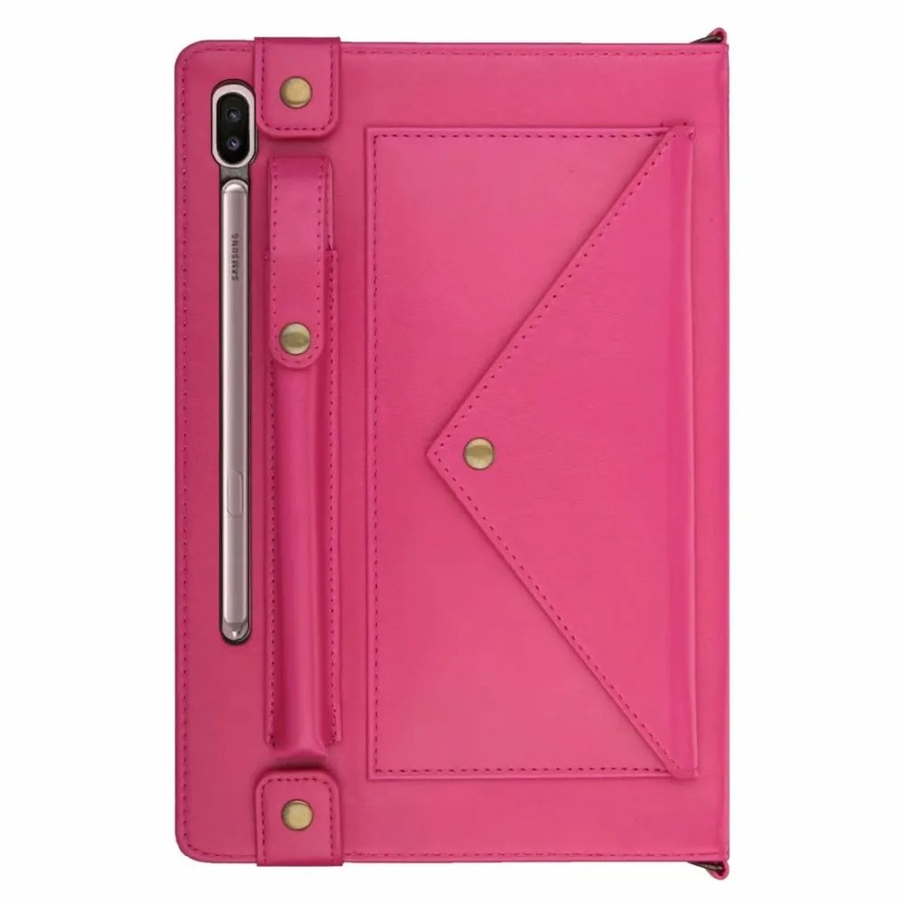 Модный кожаный чехол для планшета для samsung Galaxy Tab S6 T860 T865, SM-T860, SM-T865, 10,5 дюймов,, чехол, чехол, ручной плечевой ремень с карандашом, чехол+ ручка