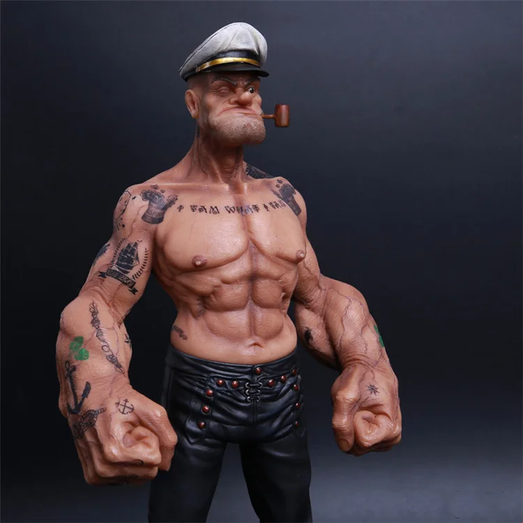 1/6 масштаб статическая Статуя Модель фигурка кукла моряк Татуированная Popeye 1" фигурка Кукла коллекционная пластиковая фигурка модель игрушки