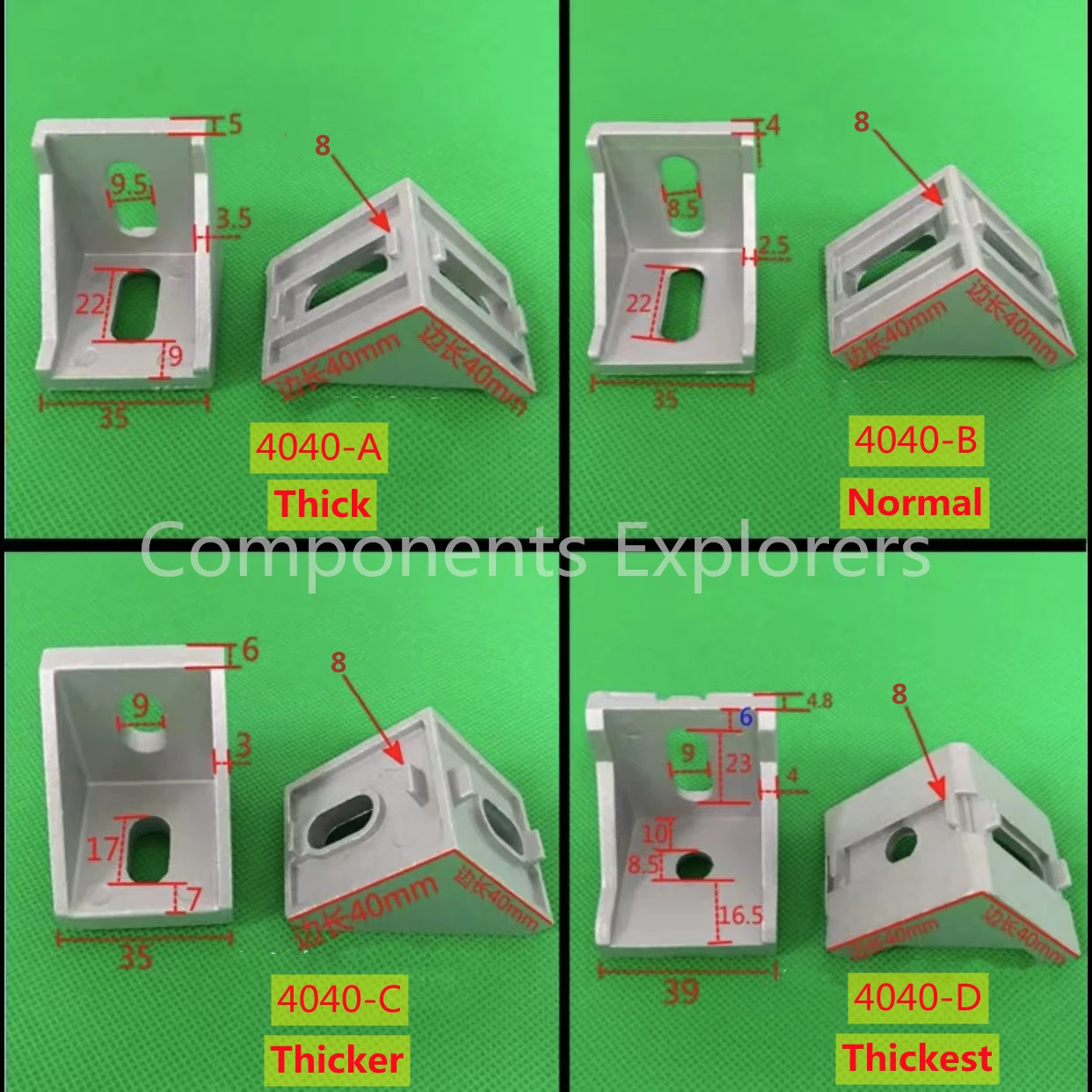 Угловой кронштейн для алюминиевого профиля