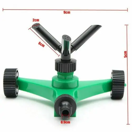 Three-fork Rotary Sprinkler With Wheels Watering Tri-outlet Rotating Sprinklers Garden High Quality | Дом и сад
