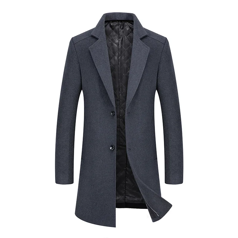 

New in men's windbreaker long thick wool cloth coat man woolen cloth coat jackets men