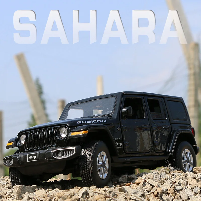 Джипы Sahara Wrangler Модель игрушечных транспортных средств 1:32 звуковые светильник