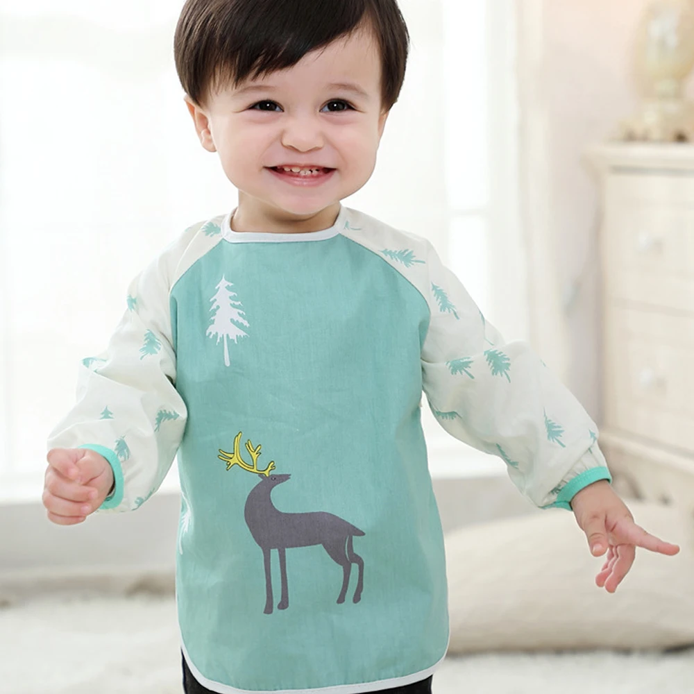 

Водонепроницаемые нагрудники из ЭВА, Детский фартук с длинным рукавом, нагрудники для кормления с ритмом, детские нагрудники для кормления,...