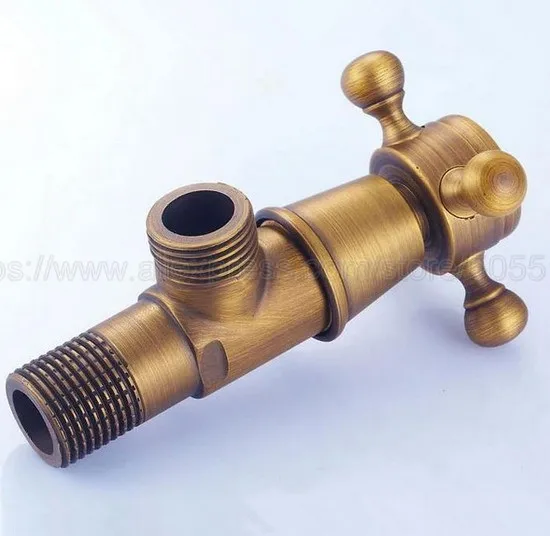 1 шт. антикварные латунные крестовые ручки угловой стопорный клапан для ванной