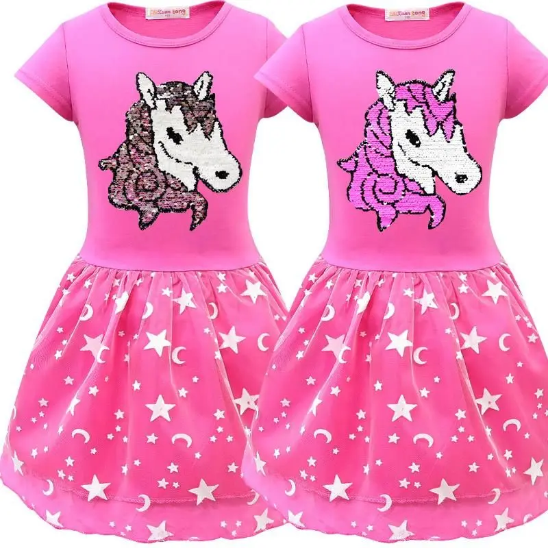 Новинка 2020 года Вечерние платья принцессы с единорогом для маленьких девочек