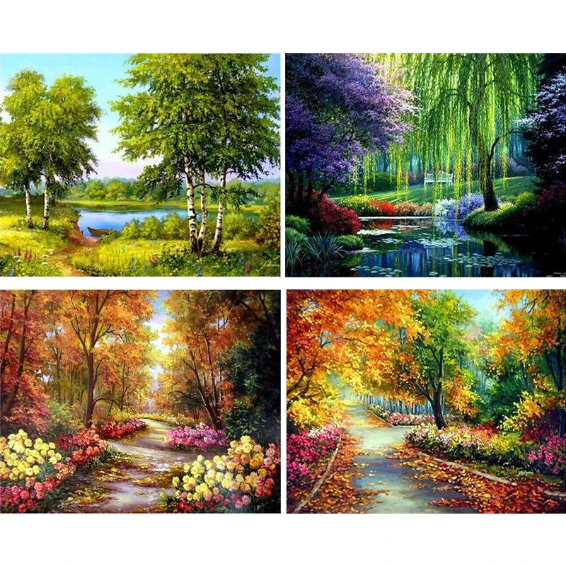 DIY Алмазная картина с полным сверлом дерево живописная вышивка крестиком стикер
