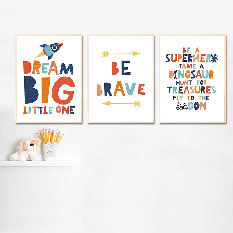 Красочная искусственная Настенная картина Минималистичная образовательная