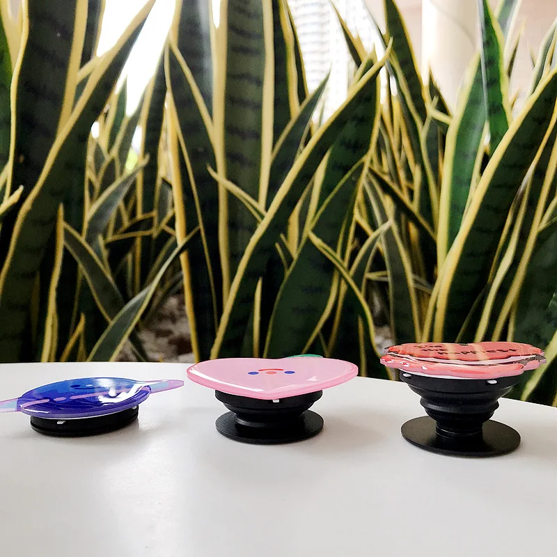 

3D Cartoon Fold Finger Grip Mobile Phone Holder for Mobile Phone Silicone Finger Ring Bracket Handle Airbag Bracket Accessories