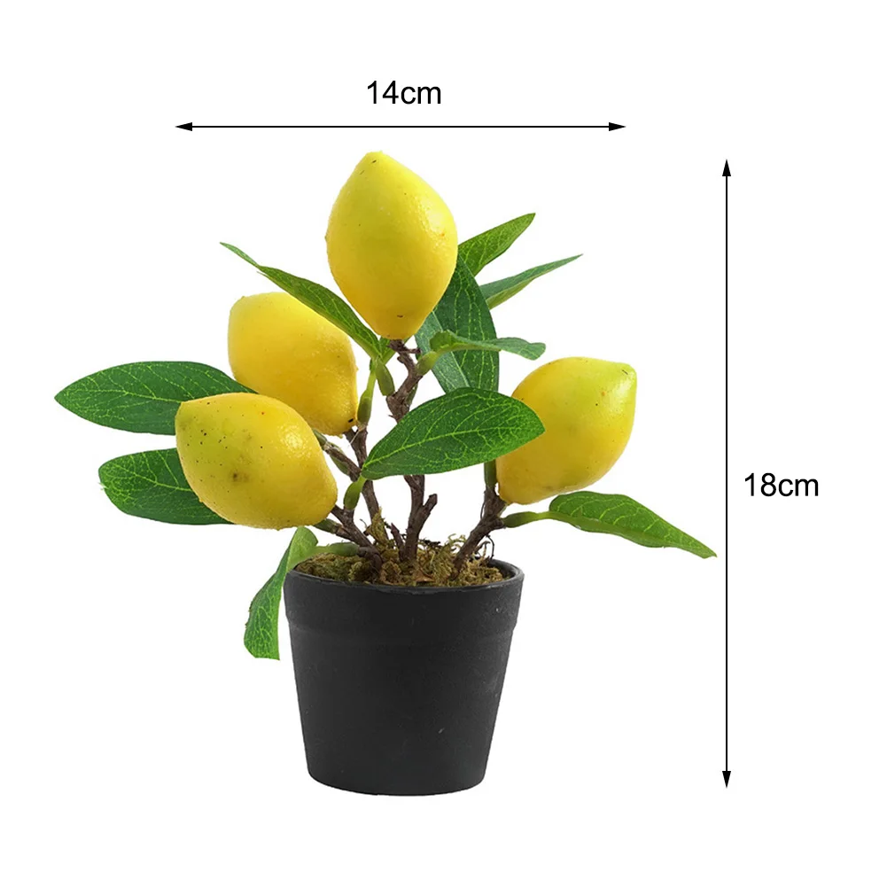 

Simulated Pomegranate Bonsai Artificial Fruit Tree Home Decoration Potted Plant Living Room Ornament Simulated Lemon Bonsai