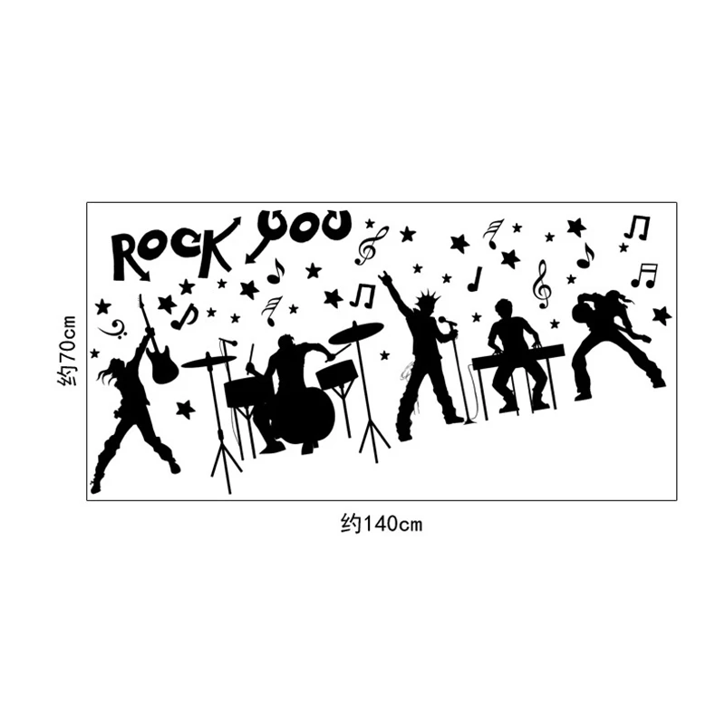 Новинка 2019 виниловая настенная наклейка рок музыкальной группы постер для