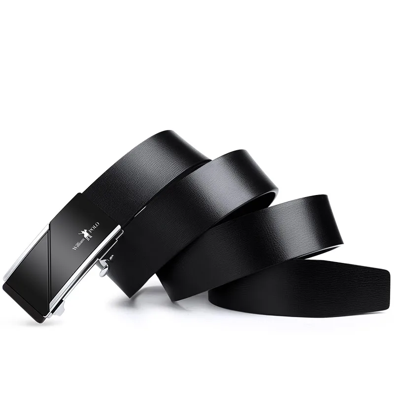 Ремень WILLIAMPOLO мужской кожаный пояс с автоматической пряжкой модный дизайнерский