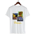 2021 женская футболка, топ, смешная футболка с рисунком Ван Гога, женская уличная одежда в стиле Харадзюку, повседневная женская футболка с рисунком