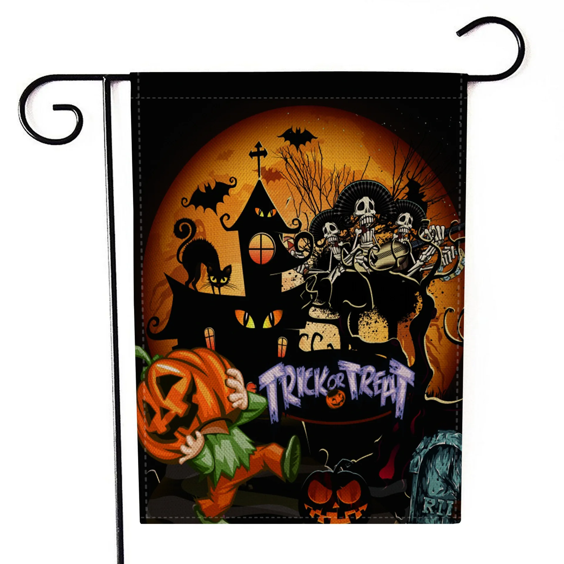 Забавный двухсторонний 3D флаг на Хэллоуин домика и Садовый флаги вечерние НКИ