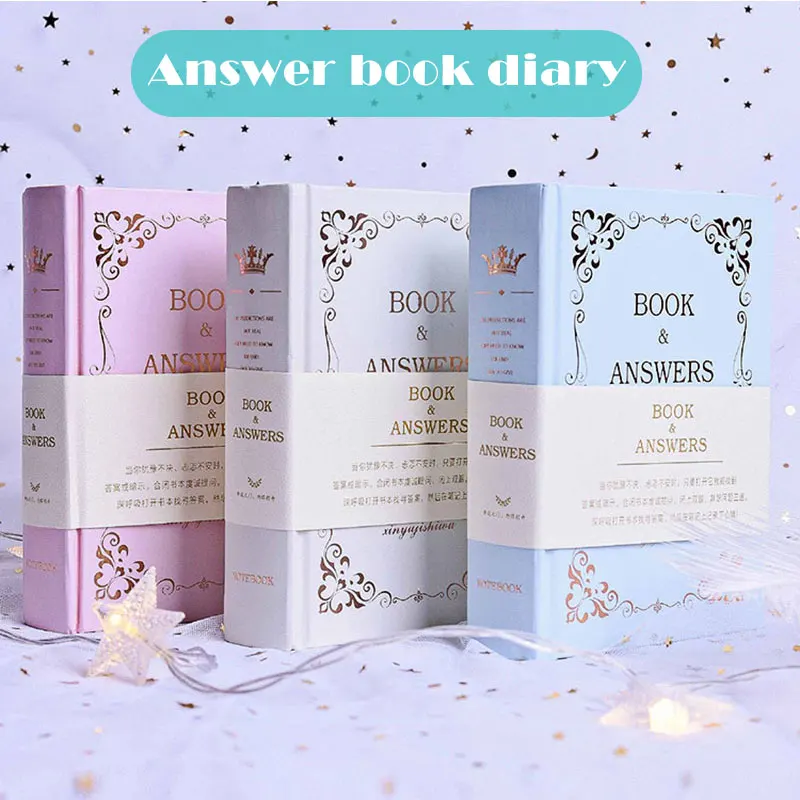 

Diary Notebook with Book and Answers Cover 208 Sheets Ruled Notebooks Hard Cover for Home School Office DQ