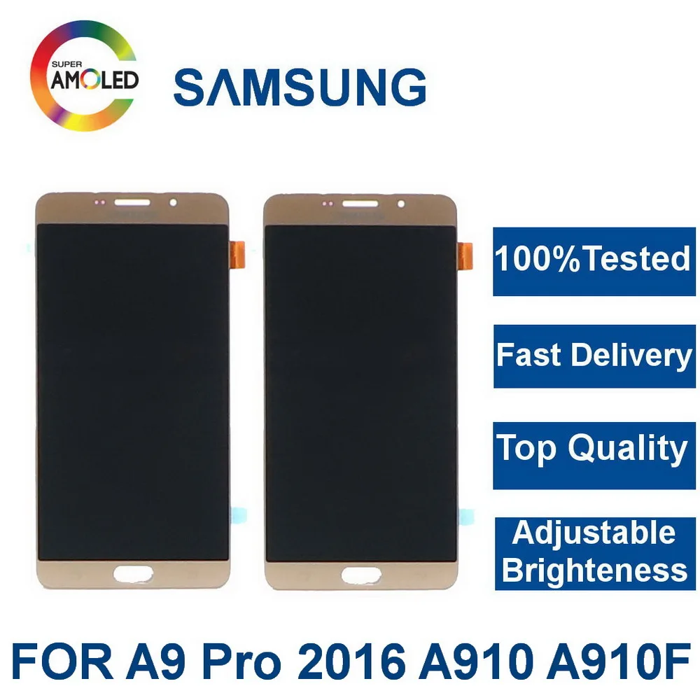 Сменный ЖК экран AMOLED для Samsung Galaxy A9 Pro 2016 A910 A910F сенсорный с дигитайзером в сборе