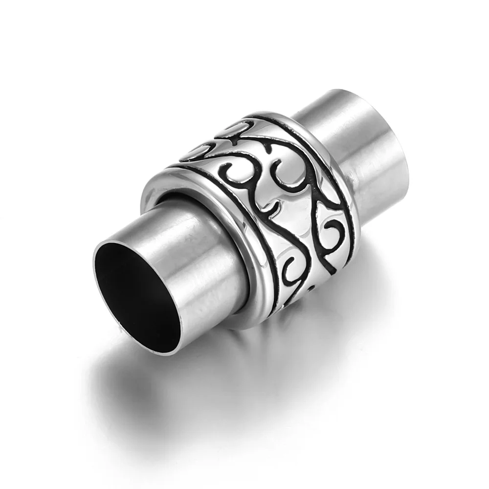 Нержавеющая сталь Магнитная застежка отверстие 8 мм кожаный шнур застежками