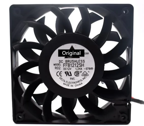 Оригинальный 100% рабочий вентилятор для сервера FFB1212SHE 12 см 120 мм 120*120*38 мм 12 В а DC