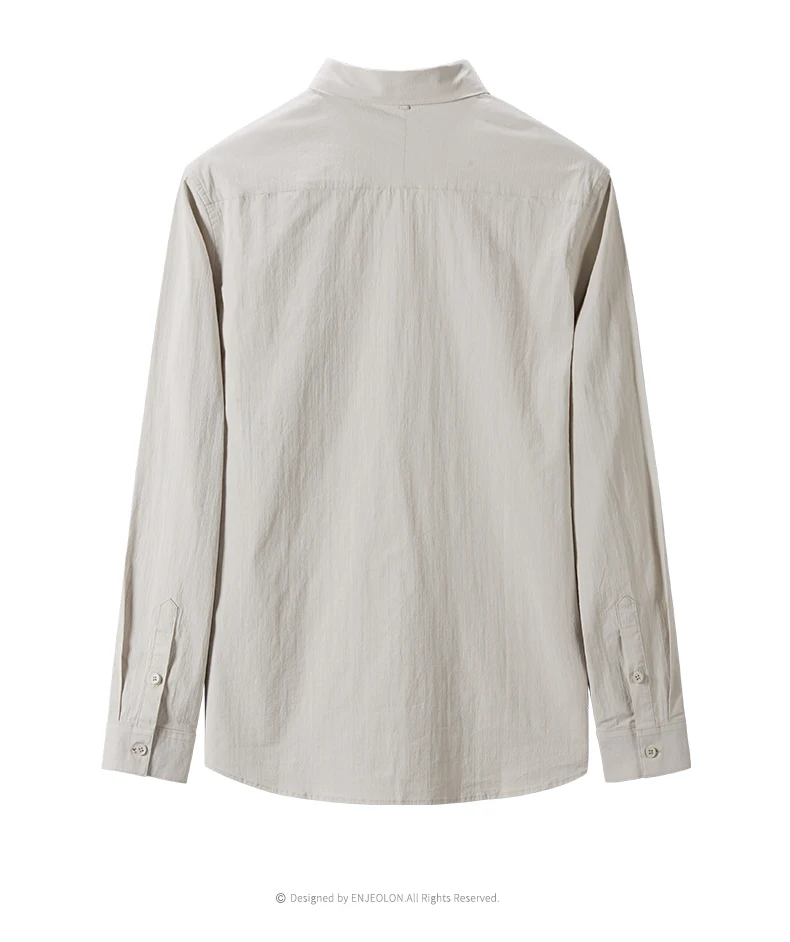 Enjeolon, Осень-зима, мужские повседневные рубашки, Camisa Masculina, длинный рукав, отложной воротник, рубашка, модная одежда, CX2541-1