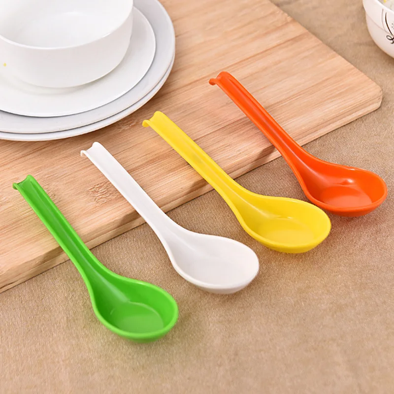 1PC Candy Color Long Handle Soup Spoons Tea Coffee Stirring Flatware Rice Ladle Spoon Meal Dinner Scoops Kitchen Supplies | Дом и сад