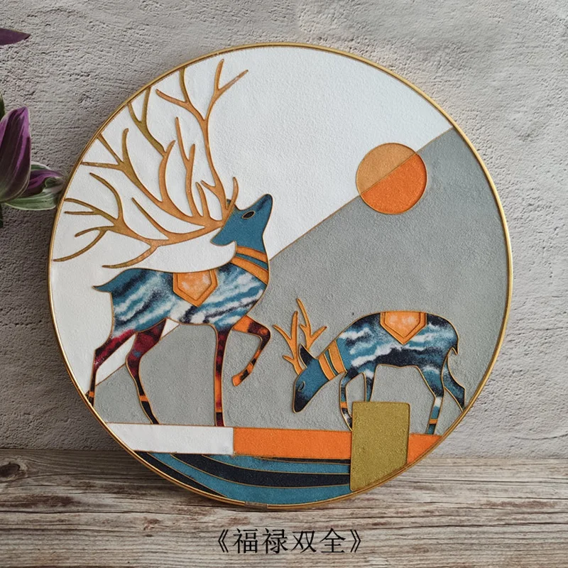 

Auspicious Series DIY Cloisonne Kits Wall Hanging Material Package Painting Handicraft Decoration Gift